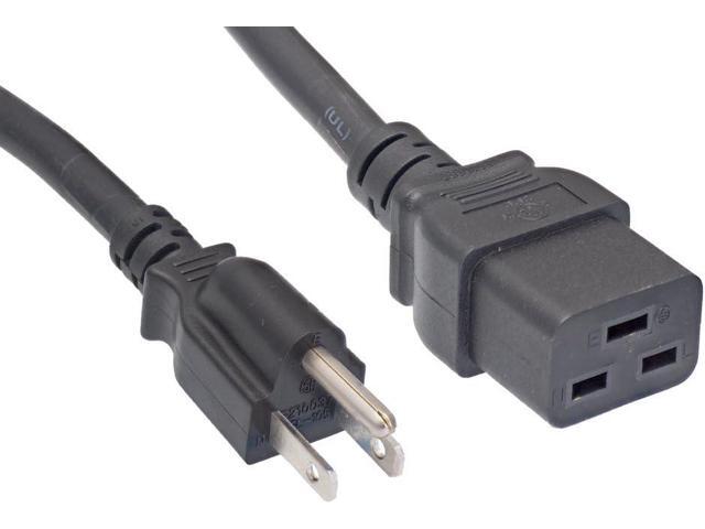 North American Power Cord Extension, NEMA 5-15P to C19, 8', 14 AWG, 15A, 125V (ZWACPFAC-08)