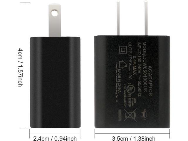 Dericam 5V 1A Micro USB Wall Charger, Android Charger Cable, 5 Volt 1000mA AC to DC Power Adapter for Charging of Android Smartphone/Kindle Fire,...