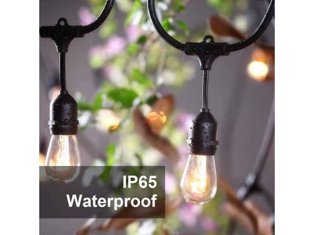 SUNTHIN 2 Pack 48FT Outdoor String Lights,Hanging Incandescent String Lights Commercial Grade Waterproof Patio Light Outside with Dimmable...