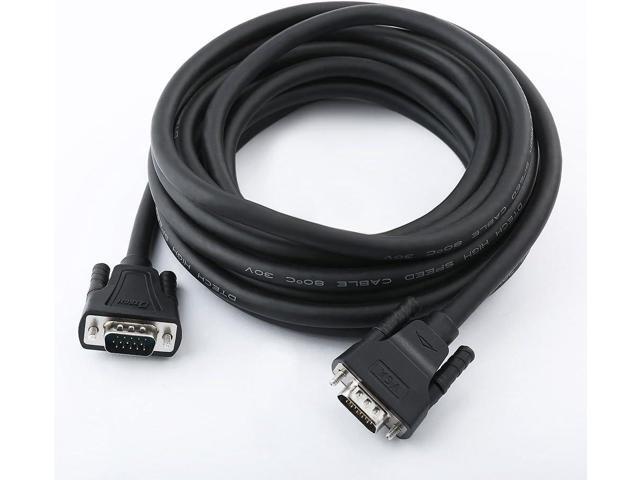 DTech Long 25 Feet VGA Computer Monitor Cable 1080p High Resolution 15 Pin VGA to VGA Cord for Projector Screen Display (8 Meter, Black)