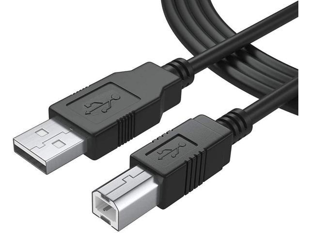 6FT Computer Scanner Cord High Speed Compatible USB 2.0 Type A Male to B Male Printer Cable for HP OfficeJet LaserJet Envy Epson Workforce, Stylus.