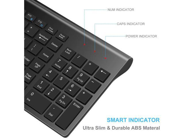 Wireless Keyboard and Mouse Combo Wireless Mouse and Keyboards Cordless USB Computer Keyboard and Mouse Set, Ergonomic, Silent, Compact Slim for...