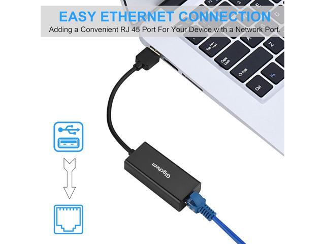 USB 2.0 to ethernet Adapter USB to RJ45 Supporting 10/100 Mbps Ethernet Network for Window/Mac OS, Surface Pro/Linux