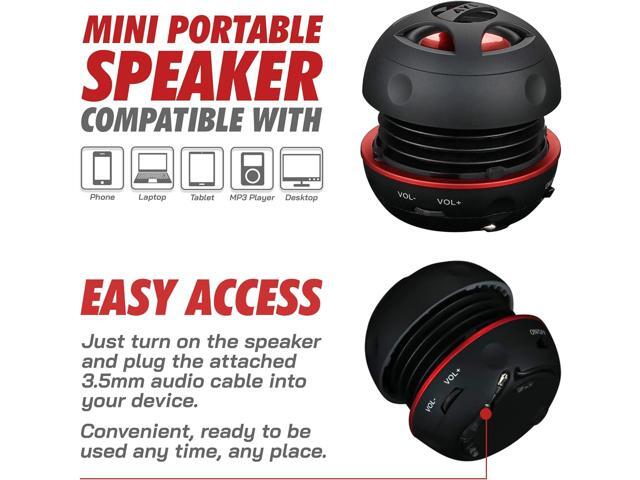 AYL Mini Speaker System, Portable Plug in Speaker with 3.5mm Aux Audio Input, External Speaker for Laptop Computer, MP3 Player, iPhone, iPad, Cell...
