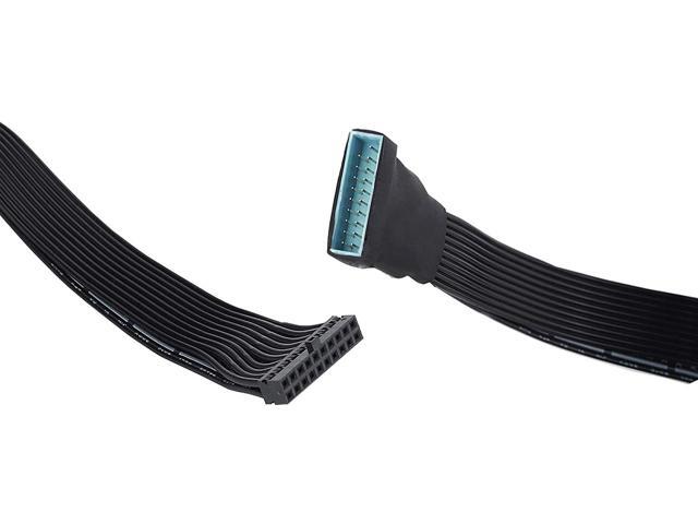 USB 3.0 Header Extension Cable, JoyReken Low Profile USB 3.0 Internal 19/20 Pin Header Extender USB 3 Motherboard Adapter 5.9 inch
