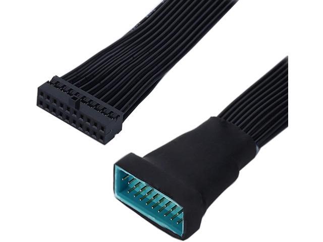 USB 3.0 Header Extension Cable, JoyReken Low Profile USB 3.0 Internal 19/20 Pin Header Extender USB 3 Motherboard Adapter 5.9 inch