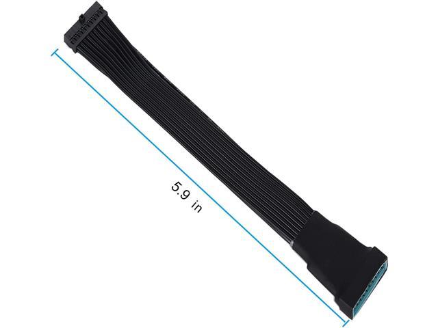 USB 3.0 Header Extension Cable, JoyReken Low Profile USB 3.0 Internal 19/20 Pin Header Extender USB 3 Motherboard Adapter 5.9 inch
