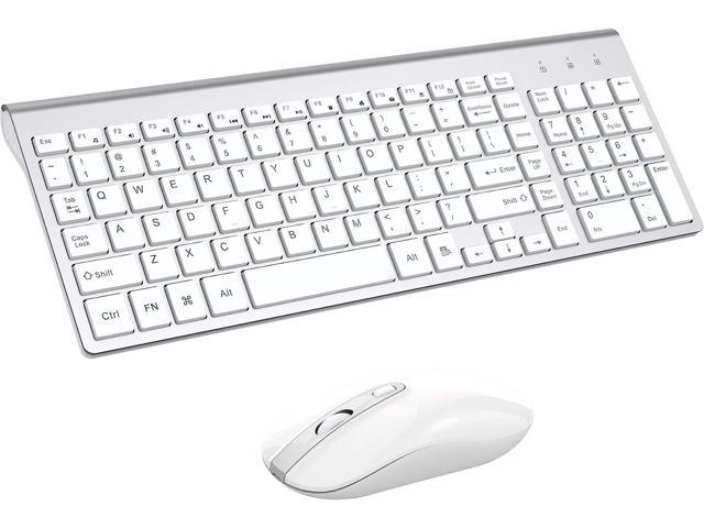 Wireless Keyboard Mouse Combo, Cimetech Compact Full Size Wireless Keyboard and Mouse Set 2.4G Ultra-Thin Sleek Design for Windows, Computer.