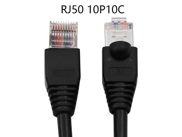 QIANRENON RJ50 Cable 10P10C Cat 5E Male to Male Modular Crystal Plug with Shielding Connectors for Scanning Code Guns, Laser Printing Equipment,...