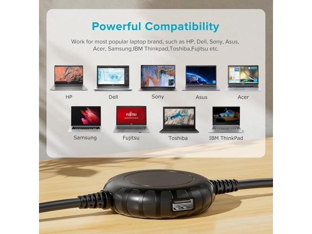 Powseed 100W 90W 65W Laptop Car Charger USB C with 5V 2A USB Port for MacBook HP Dell Asus Acer Lenovo Samsung Gateway Toshiba Sony Fujitsu...