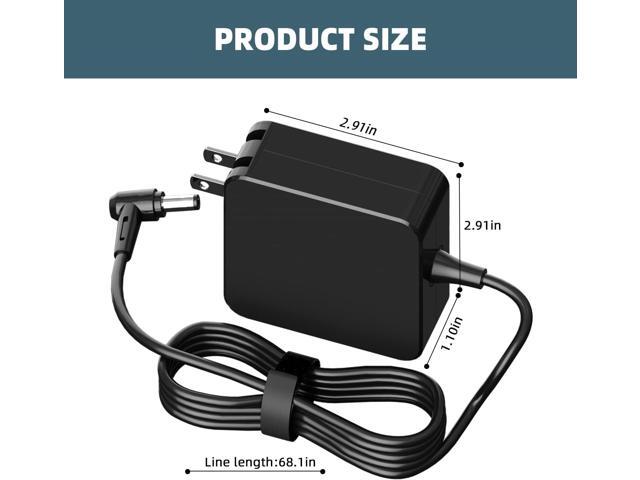 65W Laptop Charger Replacement for Asus Q551L, X551M, X555L, X550C, X551, U56E, Q500A, Q301L, R554L, S400C, S500C; PA-1650-78, ADP-45BW B, ADP-65DW...
