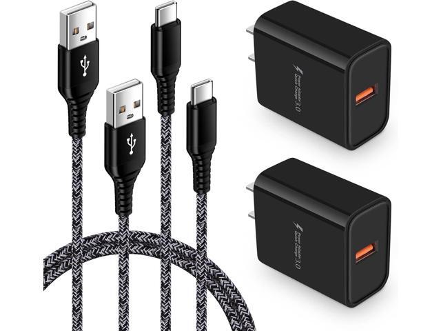 Android Charger, 3A Power Adapter Phone Fast Charging Box Plug Cube, 6FT 9FT Type C Cable Cords for Samsung Galaxy A17 S25 A16 A15 5G A35 A36 A26...