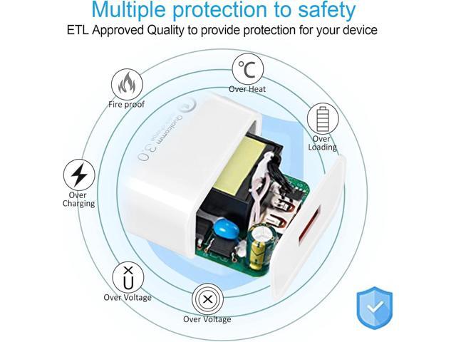 TPLTECH Quick Charge 3.0 Fast Charger Compatible for Samsung Galaxy A10E A20E A20S A30S A50S A51,A20 A30 A40 A50 A70 A80,Galaxy Note 9 8,S8 S9 S10...