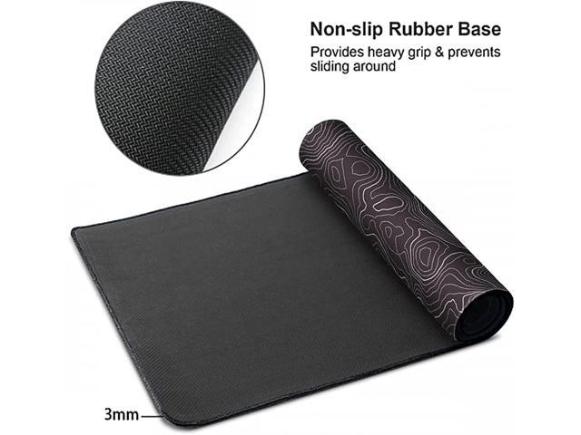 AQQA Large Mouse Pad Mat (35x17 in) Extended XXXL Gaming Mouse Pad with Non-Slip Rubber Base,Background Topographic Map Lines Contour Geographic...