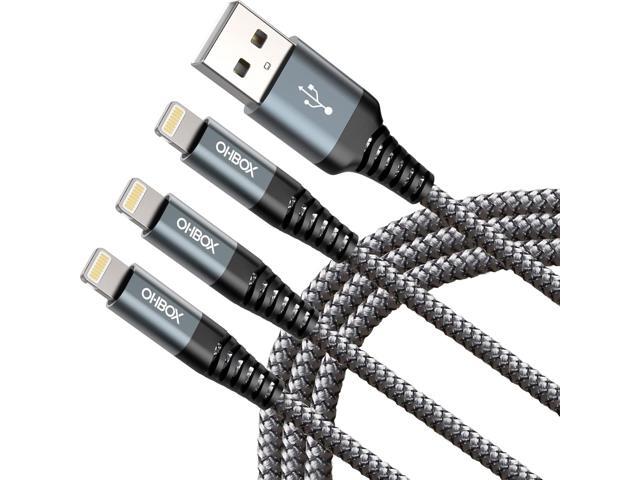 Short iPhone Charger Cable 3FT, [Apple MFi Certified] 3Pack USB Lightning Cable Fast Charging, i Phone Charging Cord Compatible with iPhone...