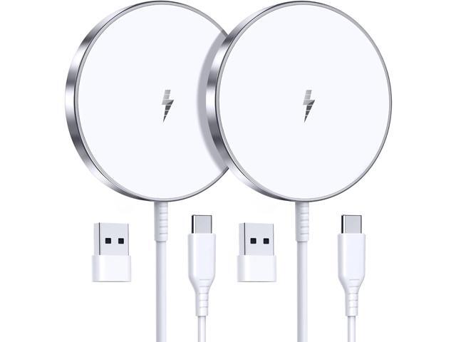 Magnetic Wireless Charger 15W Fast Mag Safe Charger for Cell Phone 16 Pro Max/16 Pro/16 Plus/16/15/14/13/12 Series 2 Pack Charging Pad for AirPods...