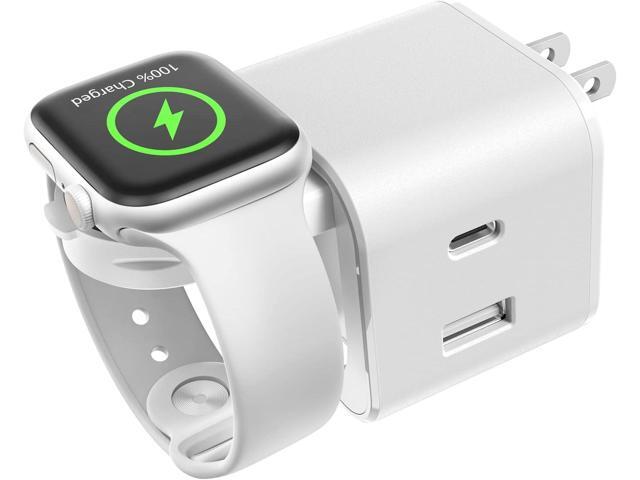 36W for Apple Charging Block with Built-in Watch Charger, Foldable PD Fast Charger Block for iPhone, Dual Ports Wall Charger Compatible with Apple...