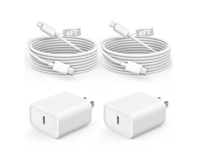 Fast Charger iPhone,iPhone Charger Fast Charging 2Pack USB C Wall Charger Block Fast iPhone Charger 6FT Type-C USB C to Lightning Cables Cord for...