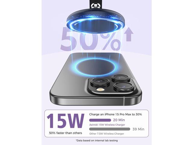 3 in 1 Wireless Charging Station for Multiple Devices Apple, 15W Fast Magnetic Mag-Safe Charger Stand for iPhone 16 15 14 13 12 Pro Max Plus Mini...