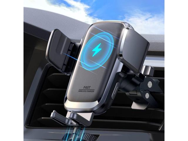 Wireless Car Charger, 15W Qi Fast Charging Auto Clamping Car Charger Phone Holder Mount, JOYROOM Cell Phone Holder Car Mount for iPhone 16 15 14 13...