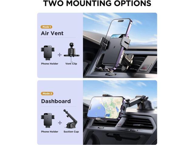 JOYROOM Wireless Car Charger,15W Qi Fast Charging Car Charger Phone Holder Mount, Auto-Clamping Alignment Windshield Dashboard Air Vent Cell Phone...
