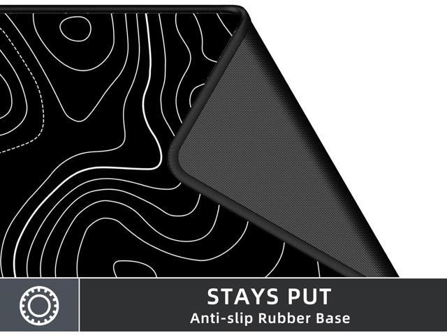 Extra Large Gaming Mouse Pad with Black Topographic, XXL Mousepad, Big Mouse Mat Desk Pad, Non Slip Keyboard Pad for Gaming Computer Laptop PC...