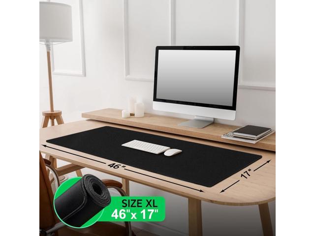Huge 46x17 5mm Gaming Mouse Pad Large Mouse Pad for Desk Mouse Pad Gaming Giant Black XXL Thick Long Extra Large Extended Big Mouse Pad Gamer Desk Mat