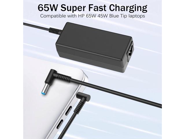 Charger for HP Laptop 65W 45W Computer Charger Smart Blue Tip Power Adapter