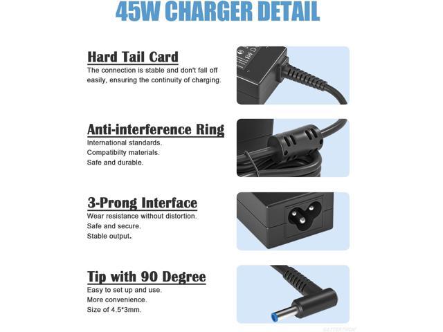 45W 19.5V 2.31A Laptop Power Adapter Charger for HP 741727-001 721092-001 719309-001 HSTNN-DA40 ADP-45WD B, Pavilion TouchSmart 11 13 15 Stream 14...