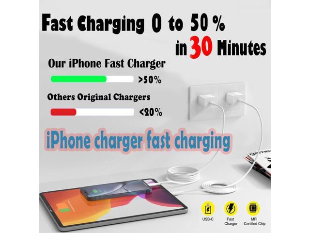 Fast Charger iPhone,iPhone Charger Cable,3Pack iPhone Charger Fast Charging 6Foot iPhone Charging USB C Charger Adapter 6FT Type C to Lightning...