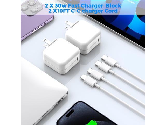 USB C Charger for MacBook Air MacBook Pro 13 14 15 16 inch,M1 M2 M3 Apple Laptop Charge,2Pack 30W USBC Power Adapter,Compatible with iPad,iPhone 15...