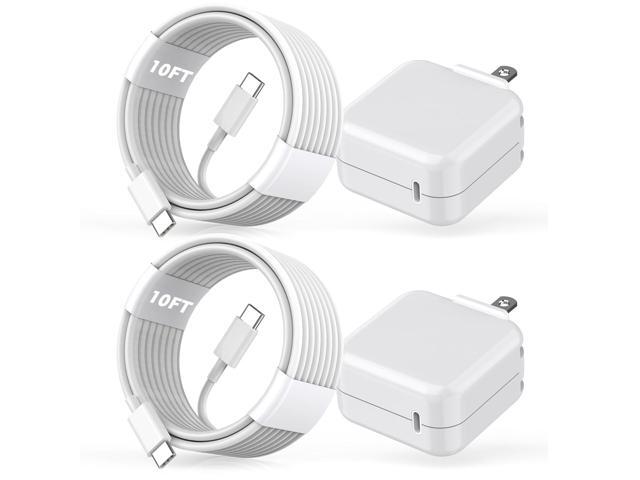 10FT Mac Book Air Mac Book Charger Fast Charging, 2Pack 30W USB C Charging Phone Laptop Charger 10Foot Extra Long USB C Cable for MacBook Pro...
