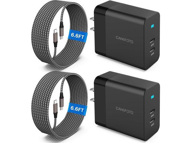 2Port 45W Super Fast Charger Type C, 2Pack 45W USB-C Charger Android Phone Charger Fast Charging for Samsung Galaxy S24 Ultra/S24+/S24/S23...