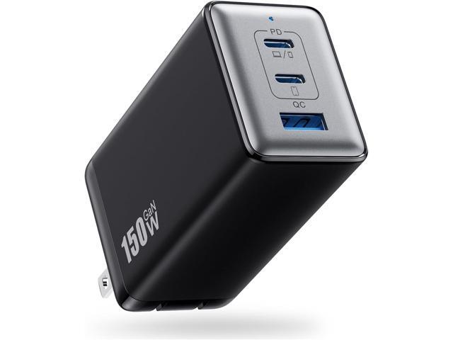 150W USB C Charger Block,GaN III Compact Foldable Wall Charger 3 Port Fast Charging Station,PD QC PPS Portable USB C Hub 100W Laptop Adapter for...