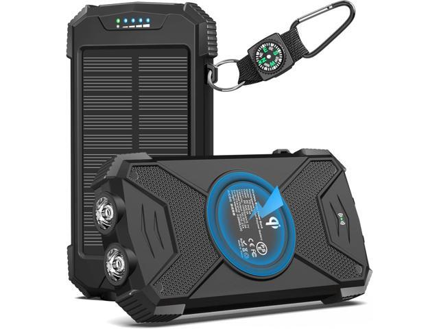 BLAVOR Solar Charger Power Bank 10,000mAh, Portable Wireless Charger, 20W Fast Charging External Battery Pack with USB C for Cell Phones, Solar...