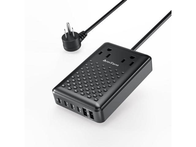 Charging Station 140W USB C Charger Block, Upgraded GaN III 8-in-1 Fast Charging Station HubPD 65W Laptop Charger Adapter Compatible with...