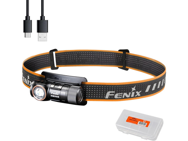 Fenix HM50R v2.0 Headlamp, 700 Lumen USB-C Rechargeable Lightweight with White/Red Light, with Lumentac Organizer