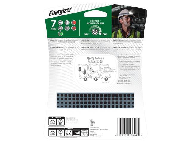 Energizer LED Rechargeable Headlamp Flashlight, 15-Hour Run Time, 400 Lumens (Charging Cable Included)