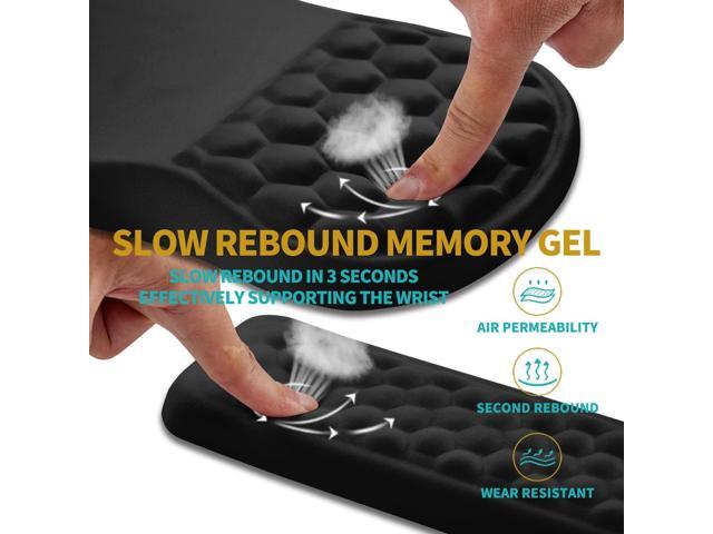 Hokafenle 2 in 1 Ergonomic Mouse Pad Wrist Support & Wrist Rest for Computer Keyboard Set, with Relieve Carpal Tunnel Pain Massage Bulge and Full...