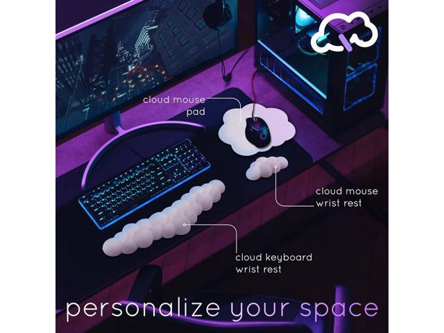 Qloud Cloud Wrist Rest Keyboard Wrist Rest for Computer Keyboard Pad, Cloud Keyboard Wrist Rest, Wrist Pad for Keyboard, Memory Foam, Non Slip...