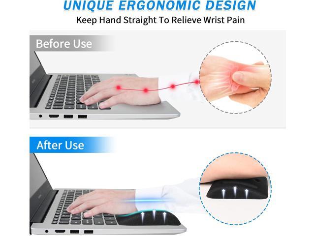 VAGAU Wrist Rests for Laptop, Wrist Support for Keyboard and Mouse, Ergonomic Memory Foam Wrist Pads for Laptop, Office, Computer, Comfortable...