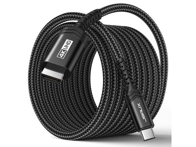 JSAUX USB C to HDMI Cable 16.4ft 4K@60Hz Type C to HDMI 2.0 Cord, Compatible with Thunderbolt 3/4, iPhone 16/16 Plus/16 Pro/16 Pro Max, MacBook...