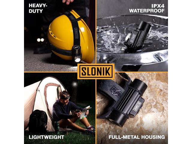 SLONIK Headlamp Rechargeable - 1000 Lumen LED USB Rechargeable Headlight - IPX4 Waterproof Head Lamp with Bright 60 ft Flashlight Beam - Hiking &...
