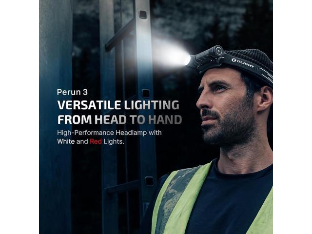OLIGHT Perun 3 Rechargeable Headlamp Flashlight, 3000 Lumens LED Headlight with Red Light, Waterproof Head Lamp with Headband for Outdoor Camping,...