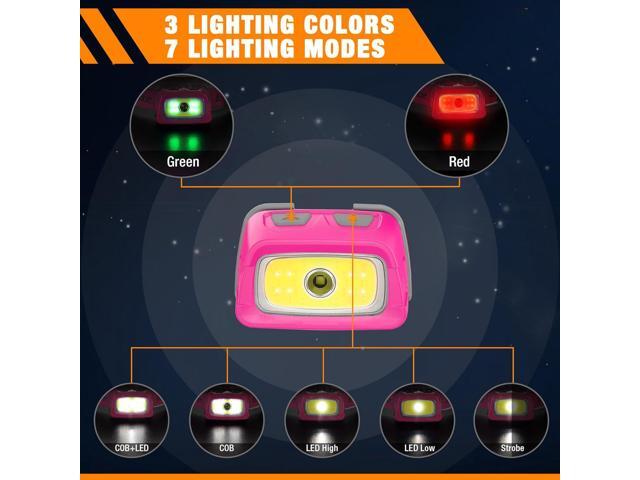 EverBrite Rechargeable Headlamp, 350 Lumens Headlamp with Red Light and Memory Function, 7 Modes Running Headlamp, Bright Headlamps for Camping,...