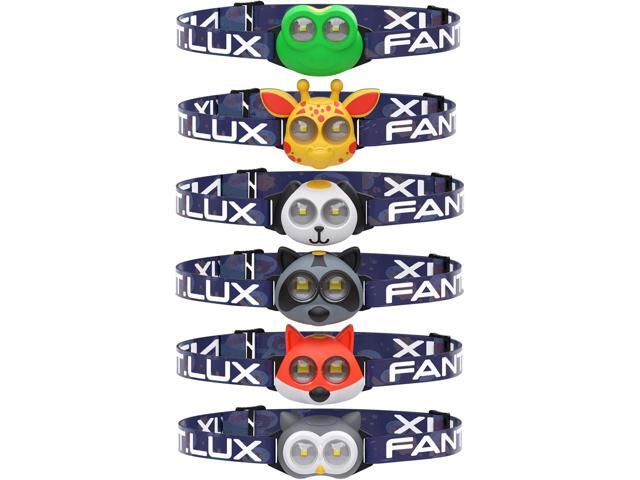 Headlamp for Kids, Battery Powered LED Headlamps, Owl Frog Giraff Dog Fox Raccoon Theme Gift for Children's Day, Birthday, Toddlers - 6 PCS