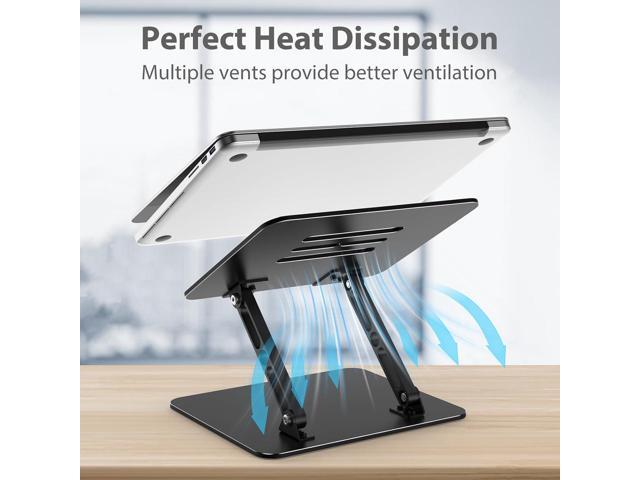 Adjustable Laptop Stand for Desk, Metal Foldable Laptop Riser, Portable Laptop Holder Mount, Ventilated Cooling Computer Notebook Stand Compatible...