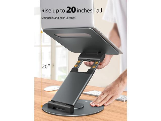 Nulaxy Telescopic 360 Rotating Laptop Stand for Desk Adjustable Height Swivel Pull Out Design Ergonomic Laptop Riser Fits All 10-17' Laptops...