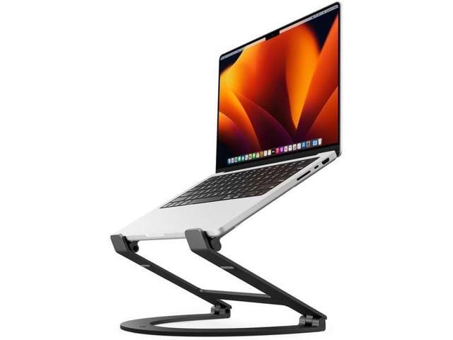 Twelve South Curve Flex Ergonomic Height & Angle Adjustable Aluminum Laptop/MacBook Stand/Riser, fits 10'-17', folds flat for portability -travel...