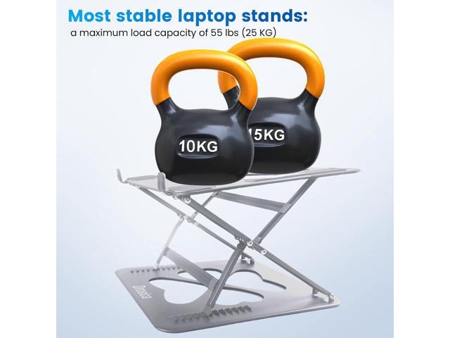 Laptop Stands, Adjustable Laptop Stand for Desk, Up to 55 lbs for 10-20'' Laptops, Sliver